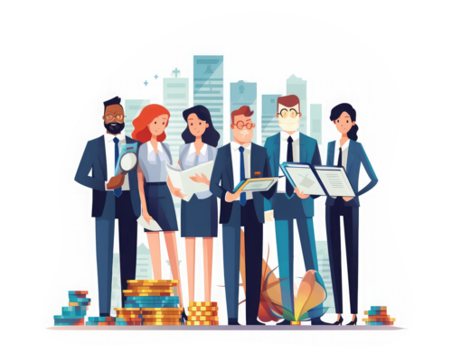 group of investors evaluating investment opportunities ai generated png